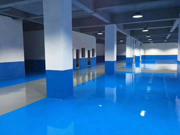 Sơn phủ Epoxy hệ lăn — Ảnh thi công thực tế